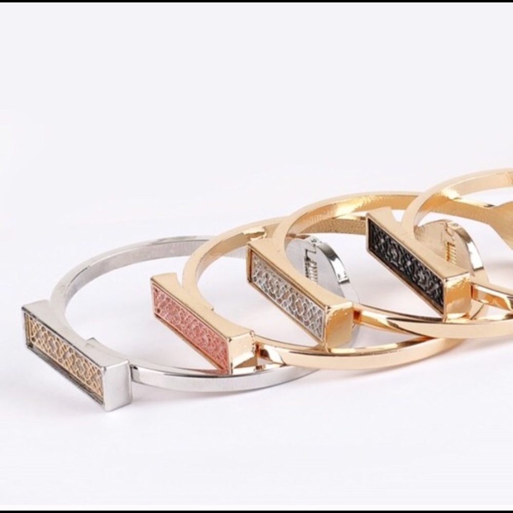 Filigree Hinge Bracelets in Gold & Silver
